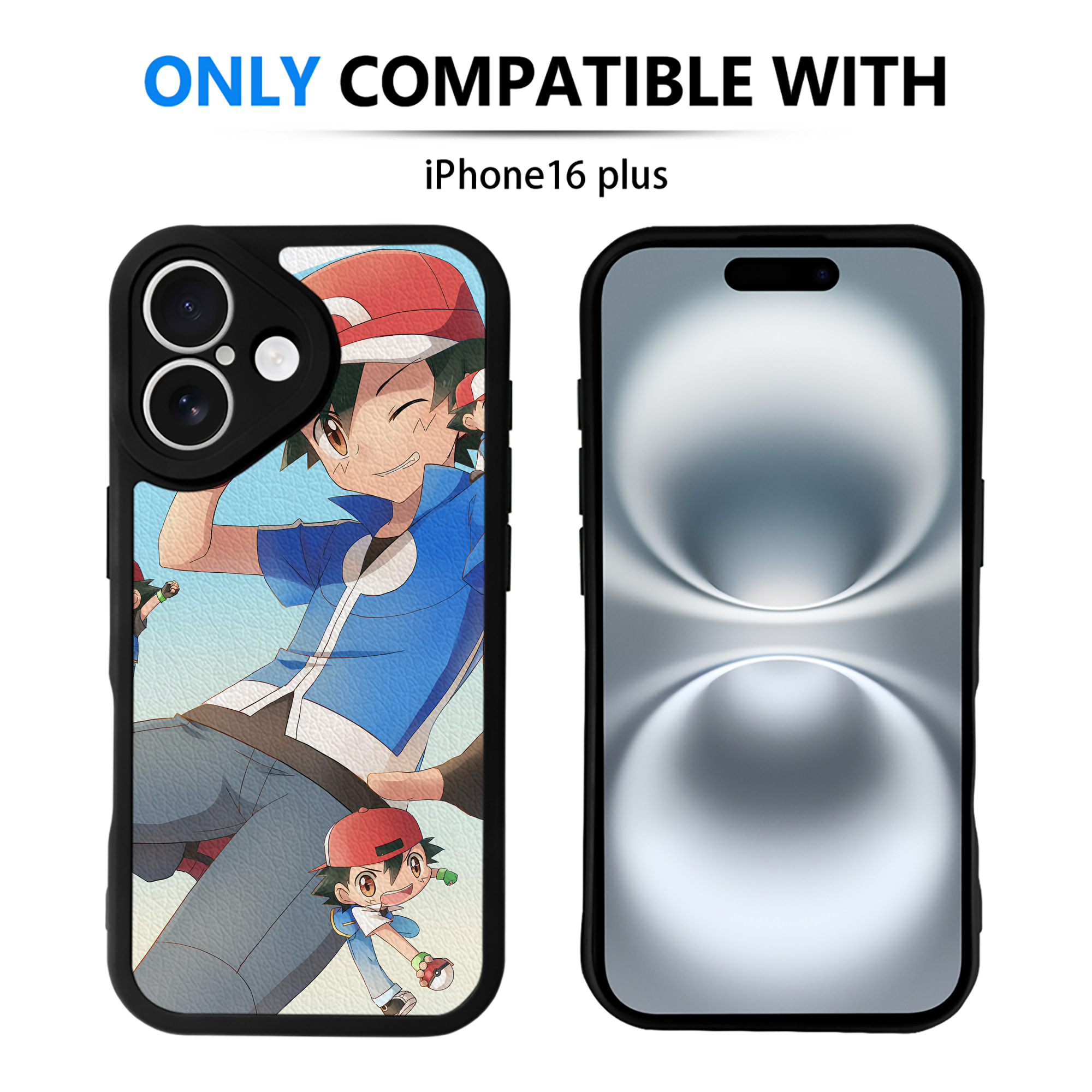 （画像用） ポケットモンスター Pokémon 【iPhone 16シリーズ対応】シリコンスマホケース（レザー調） 材質：シリコン